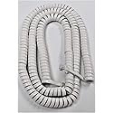 DIY-BizPhones 5 Pack of White 25 Ft Handset Cords Compatible with Panasonic Phone KX T7200 T7400 DT300 DT500 NT500 Series T7431 T7433 T7625 T7630