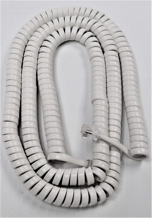 DIY-BizPhones 5 Pack of White 25 Ft Handset Cords Compatible with Panasonic Phone KX T7200 T7400 DT300 DT500 NT500 Series T7431 T7433 T7625 T7630