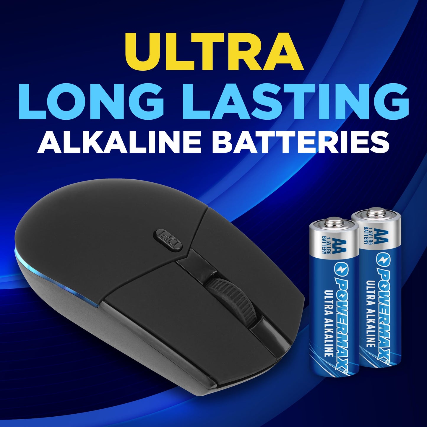 Powermax 24-Count AA Batteries, Ultra Long Lasting Alkaline Battery, 10-Year Shelf Life, Reclosable Packaging