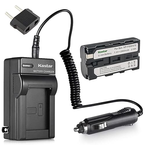 Kastar Battery and Charger Replacement for NP-F570, NP-F550, NP-F530, NP-F330 and Sony CCD-RV100, CCD-RV200, CCD-SC5, CCD-SC6, DSC-D770, D-V500