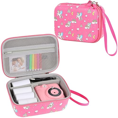 Kids Camera Case Compatible with ESOXOFFORE, for Dylanto, for Cimizi, for DUDUDRAGON for Instant Print Camera and Print Paper, Cute Hard Camera