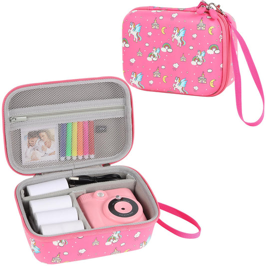 Kids Camera Case Compatible with ESOXOFFORE, for Dylanto, for Cimizi, for DUDUDRAGON for Instant Print Camera and Print Paper, Cute Hard Camera