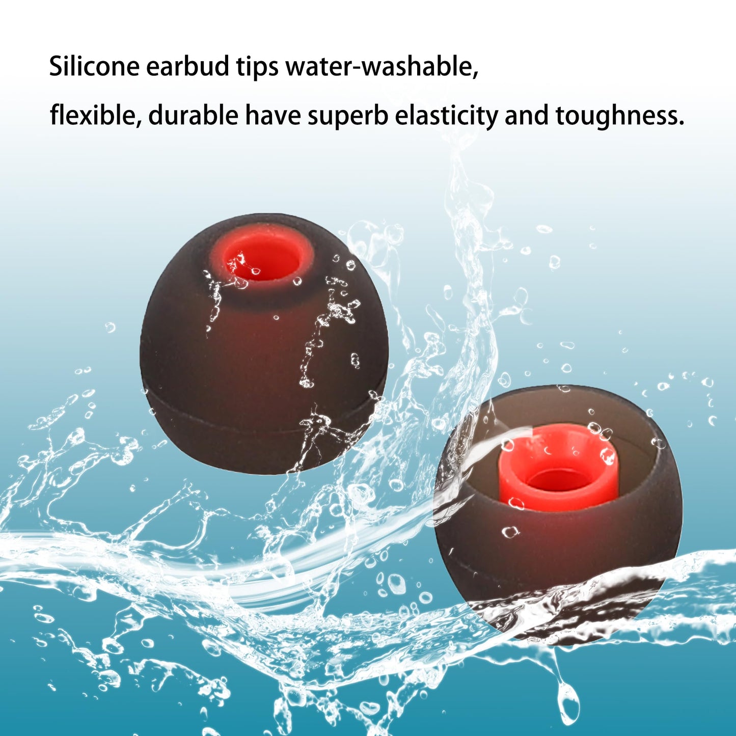 MQIMY Earbud Replacement Tips Silicone Earbud Tips Eartips Fit Most in-Ear Earbuds(Inner Hole 3.8mm -5.1mm) Headphone Rubber Tips Earbud Covers 9