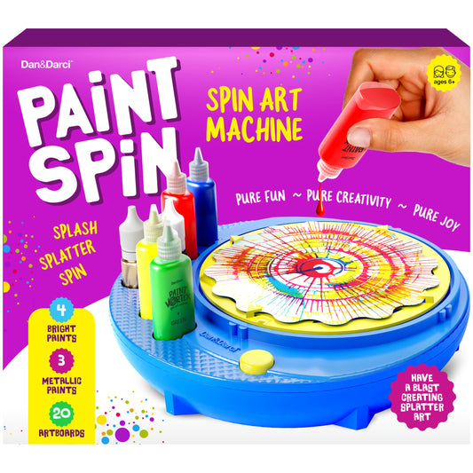 Dan&Darci Paint Spin Art Machine Kit for Kids - Arts & Crafts for Boys & Girls Ages - Art Craft Set Gifts for 6-9 Year Old Boy, Girl - Painting…