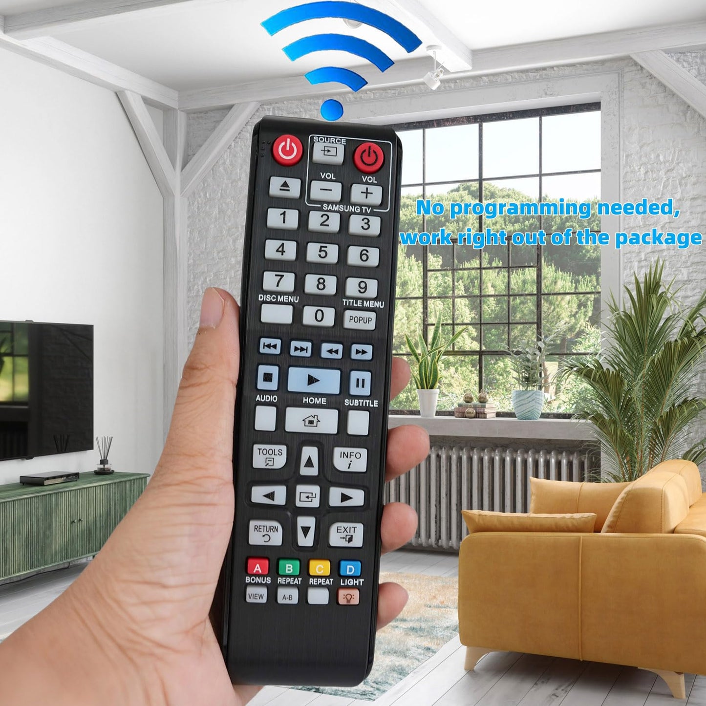 Replacement Remote Controller fit for BD-HM57C BD-F5100 BD-H6500/ZA BD-F5100/ZX Samsung DVD Blu-Ray Player