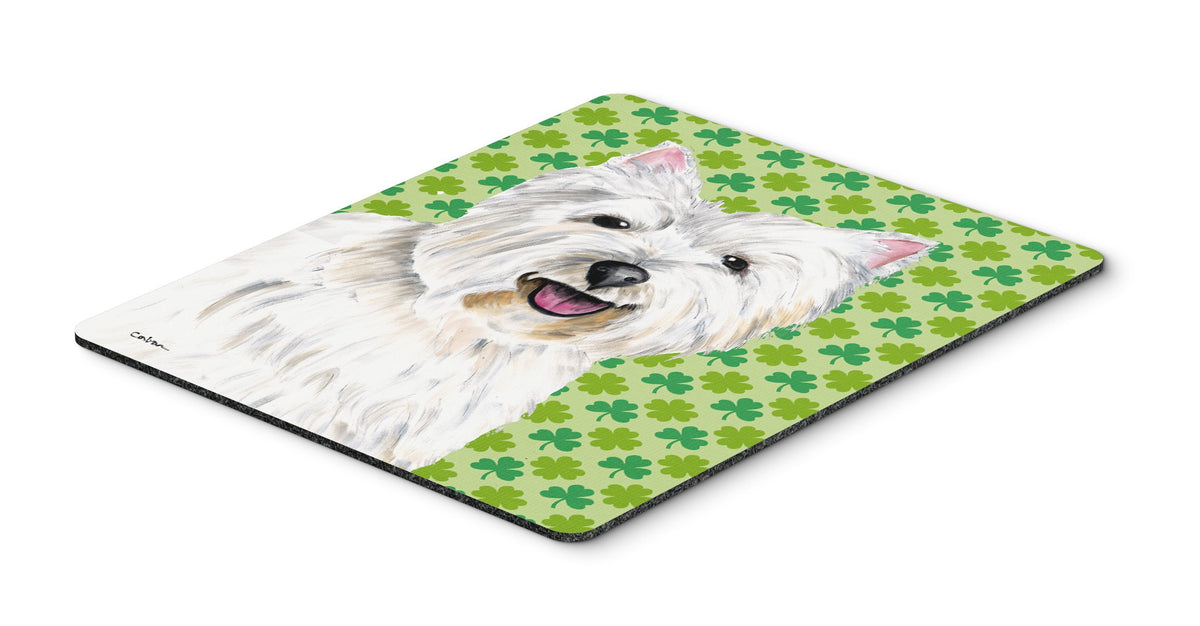Caroline's Treasures SC9290MP Westie St. Patrick's Day Shamrock Portrait Mouse Pad, Hot Pad or Trivet for Home Office Gaming Working Computers Laptop
