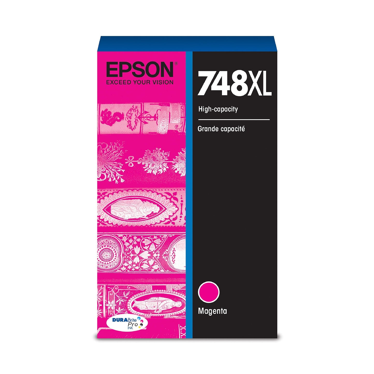 EPSON 748 DURABrite Pro Ink High Capacity Magenta Cartridge (T748XL320) Works with WorkForce WF-6530, 6590, 8590, 6090, 8090