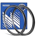 NEEWER 72-77mm Step Up Ring Adapter (2 Pack) with Cleaning Cloth, Ultra Slim Aluminum Alloy Lens Filter Adapter Ring for 72mm Camera Lens to Use 77mm