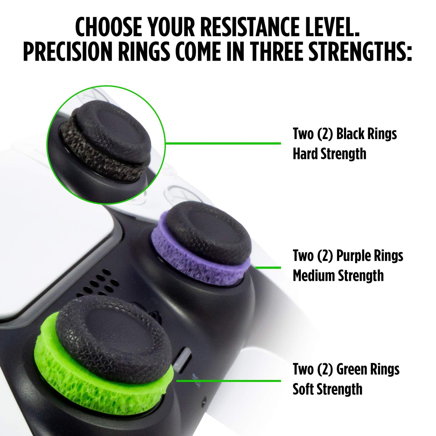 KontrolFreek Precision Rings | Aim Assist Motion Control for PlayStation 4 (PS4), PS5, Xbox One, XBX, Switch Pro & Scuf Controller
