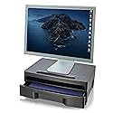 Officemate 2200 Series Executive Monitor Stand with Drawer, Black (22502)