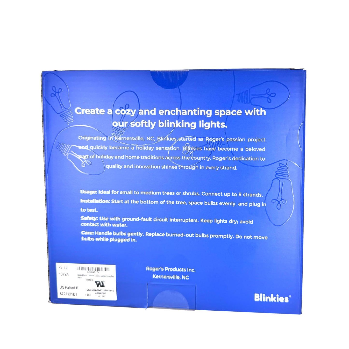 Blinkies Soft White Blinking Outdoor String Lights - Non-Programmed and Relaxing Twinkle Lights, 36 Foot Strands, 2 per Package, 12 Sockets Total
