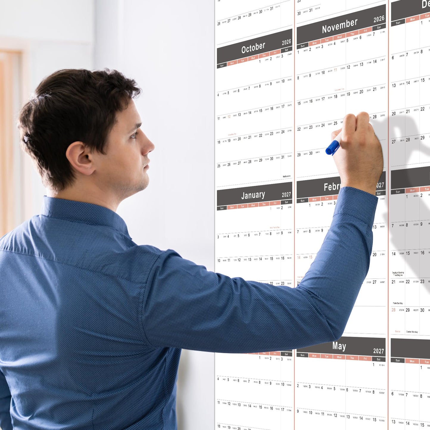 Vibrant Focus 2024-2025 Yearly Wall Calendar - 2024-2025 Wall Calendar, 2024-2025 Yearly Wall Calendar&Planner with Thick Paper, July 2024 - June