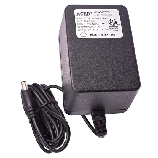 HQRP AC to AC Wall Adapter Transformer 12V @ 1200 mA Straight 5.5x2.1 mm Female Plug, ETL Listed