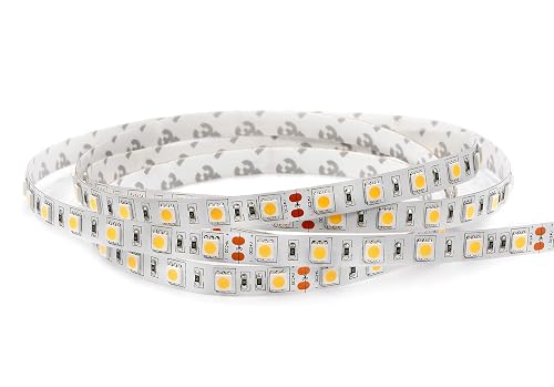 LEDMY Flexible Led Strip Lights UL(E477884) DC 24V 72W SMD5050 300LEDs Led Tape Light Daylight White 4000K 5Meter/ 16.4Feet Using for Gardens, Homes
