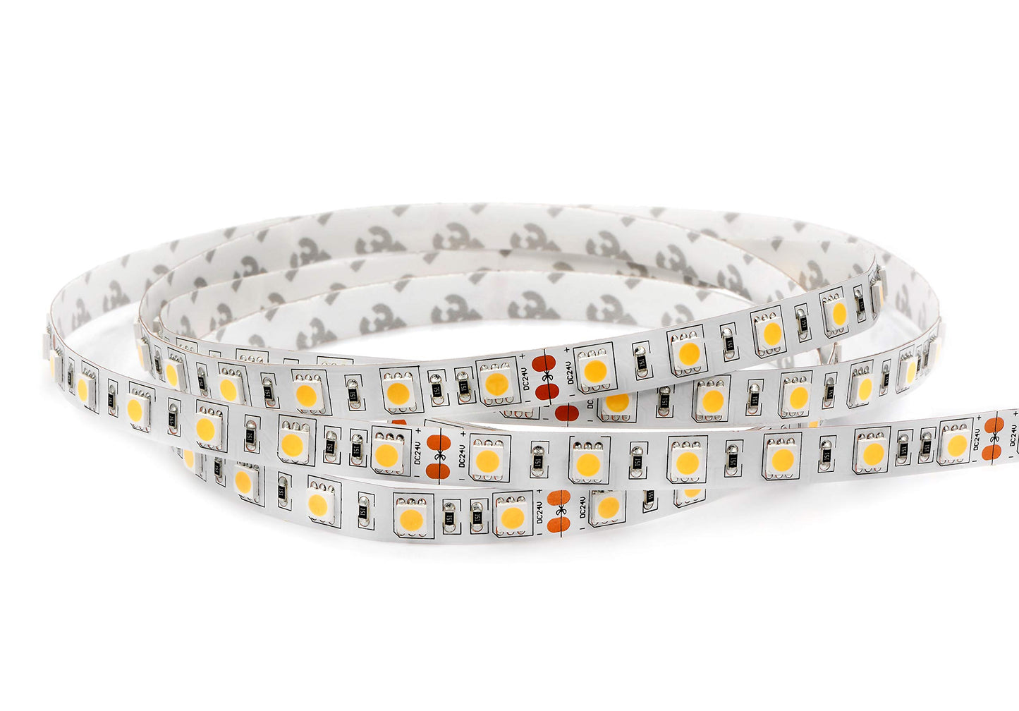 LEDMY Flexible Led Strip Lights UL(E477884) DC 24V 72W SMD5050 300LEDs Led Tape Light Daylight White 4000K 5Meter/ 16.4Feet Using for Gardens, Homes