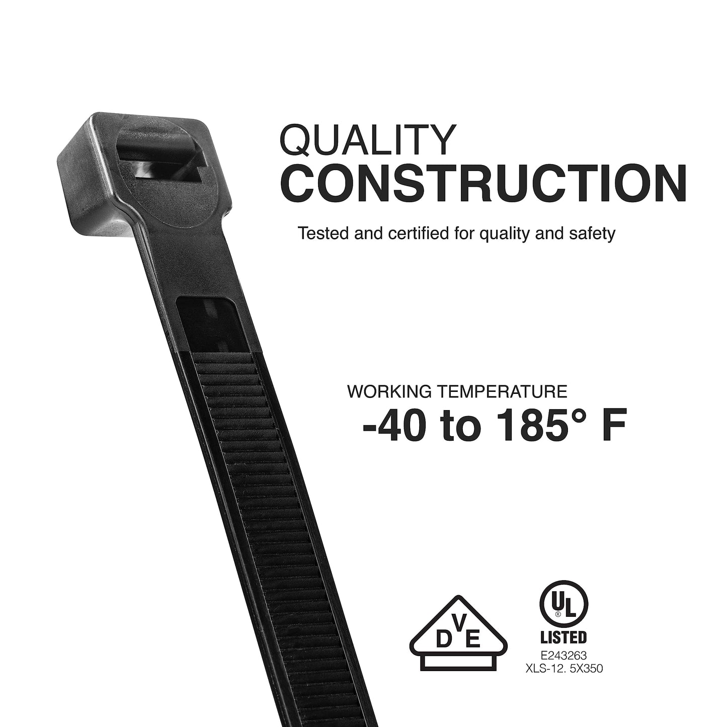 TR Industrial Ultra Heavy Duty Multi-Purpose UV Cable Ties (13.8")