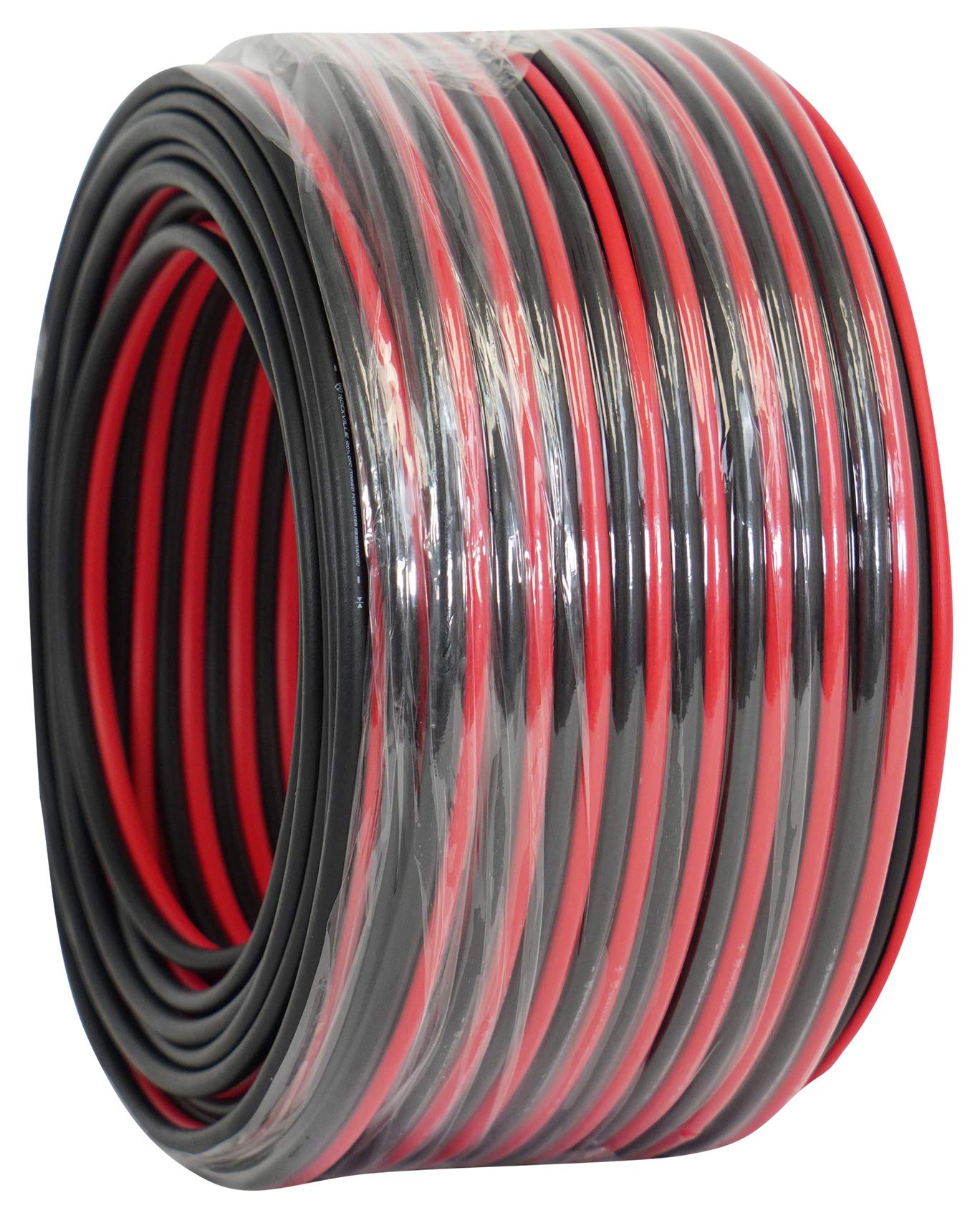 Rockville RED 14G100 14 Gauge 100 Ft Speaker Wire, 100% OFC Copper, Flexible PVC Jacket, Red Insulation, for Car Audio and Home Theater