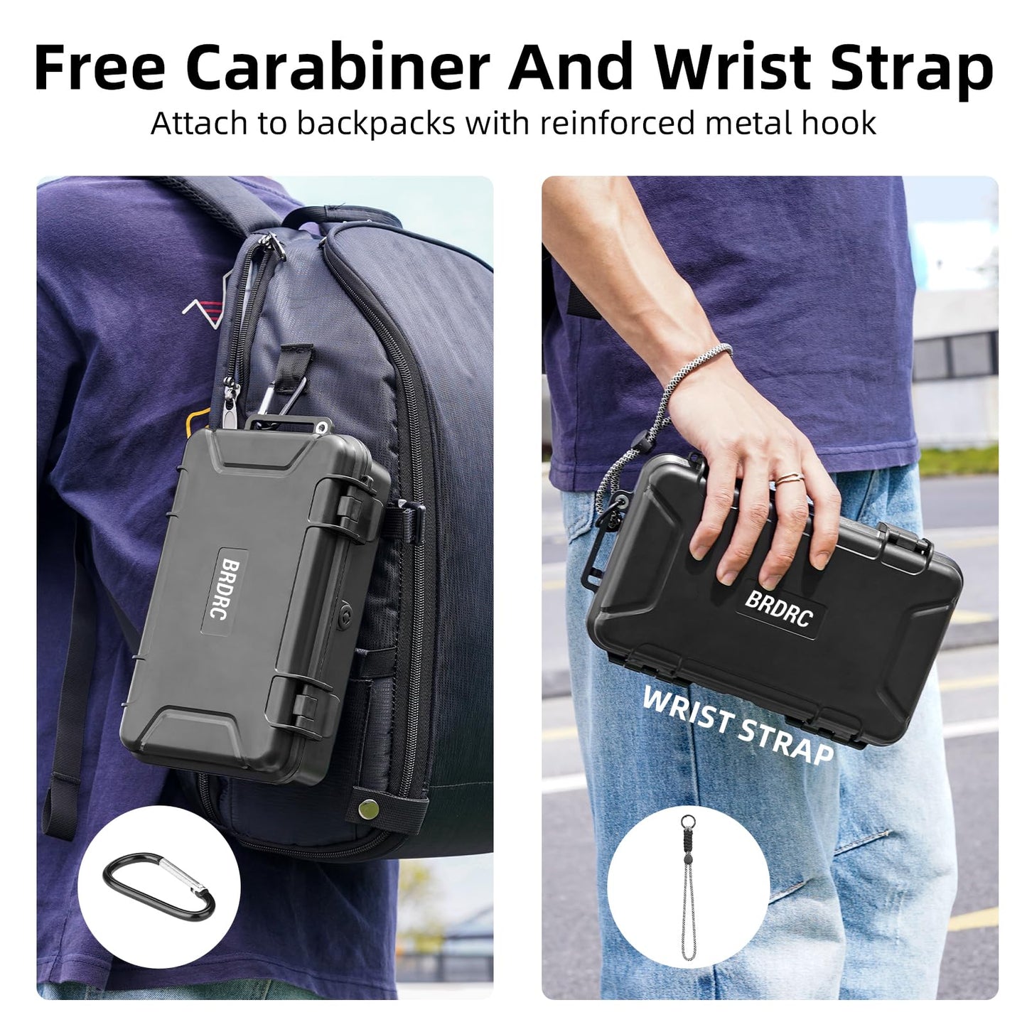 BRDRC Pocket 3 Case, For Xtra Muse Waterproof Hard Case Portable Travel Carrying Storage Bag for DJI Osmo Pocket 3 Creator Combo/Xtra Muse Accessories