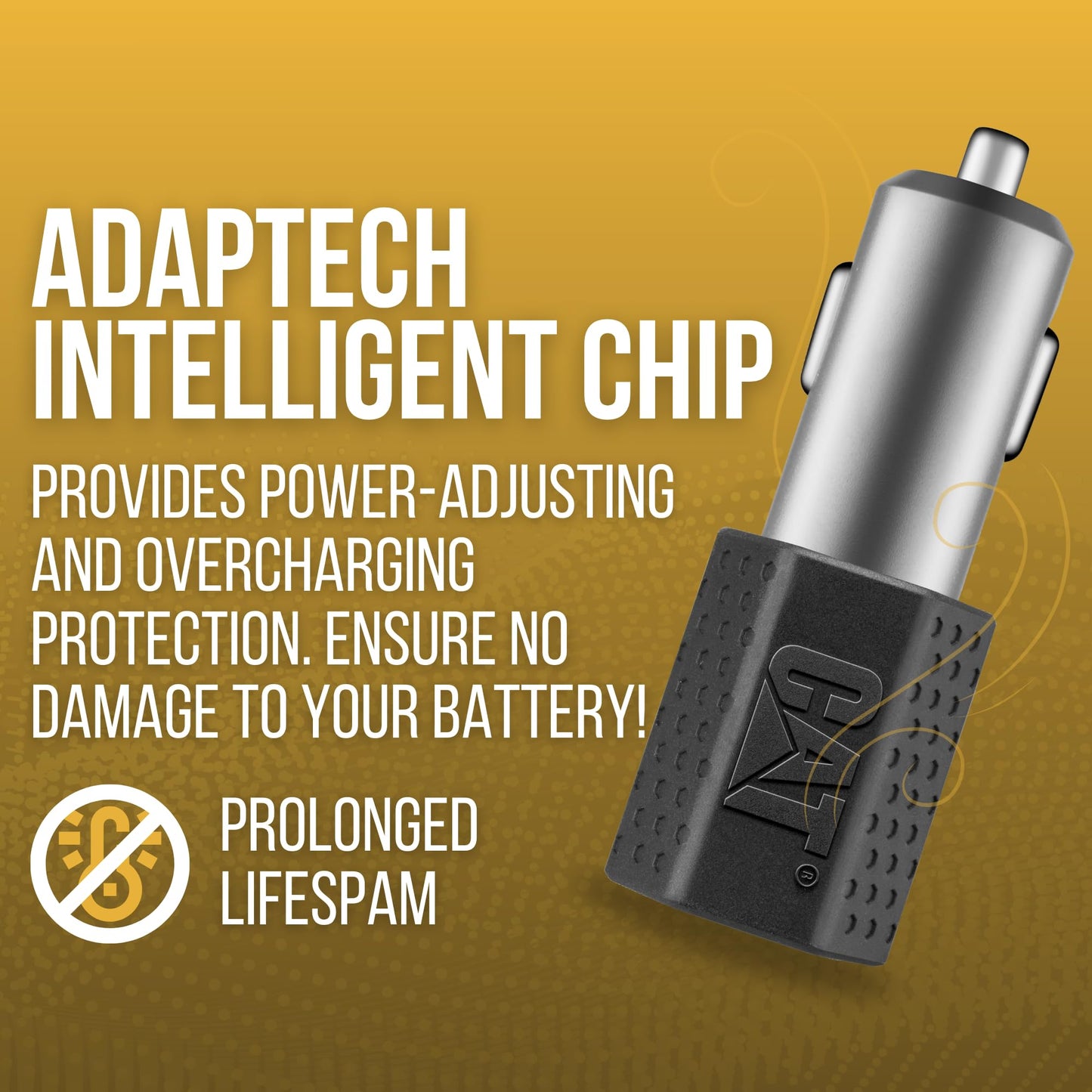 USB Car Charger, Charges Up to 2 Devices