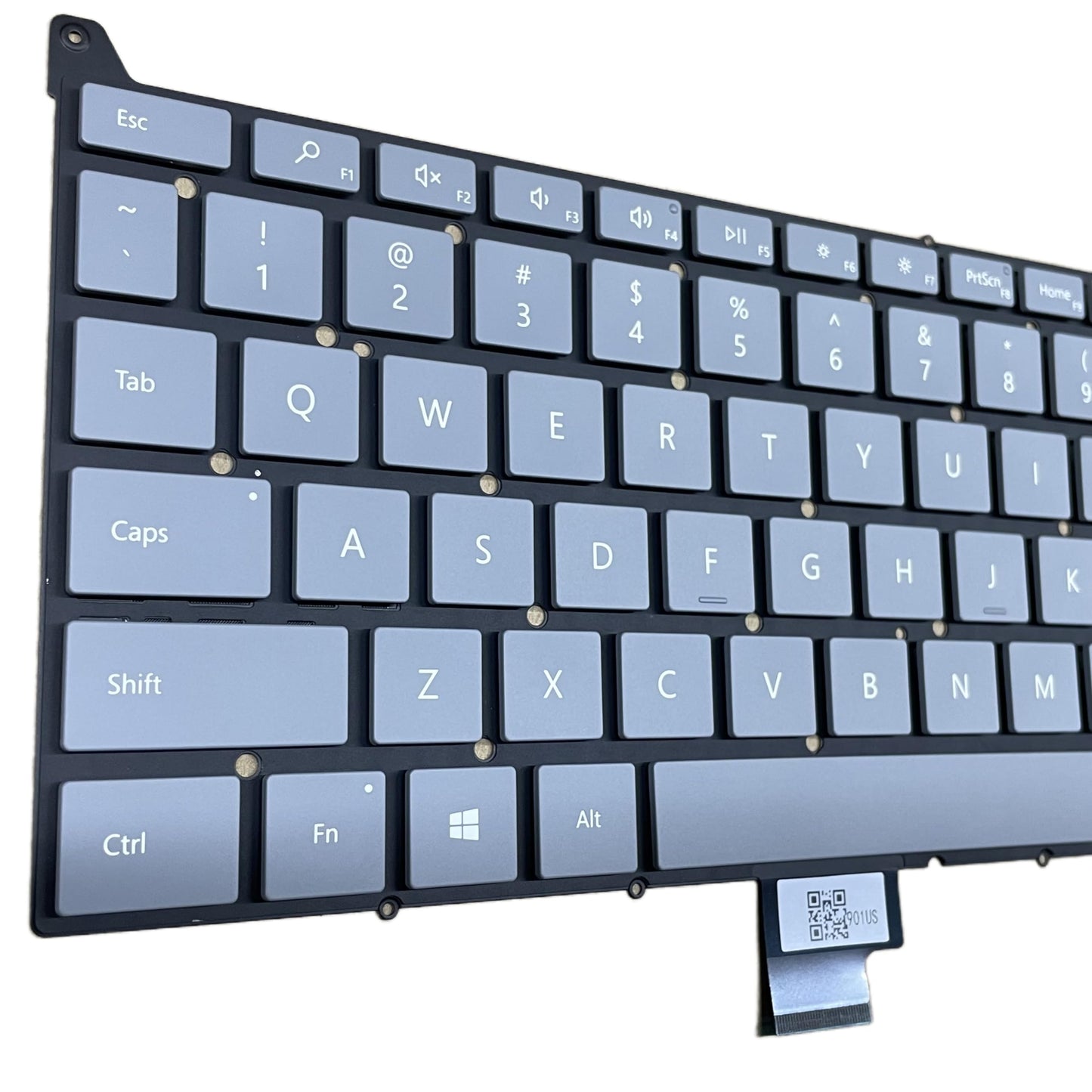 YIJIATech New Keyboard US Layout for Microsoft Surface Laptop GO1/2 2013 1943 1963 Gray Frameless Laptop Keyboard Without Backlight