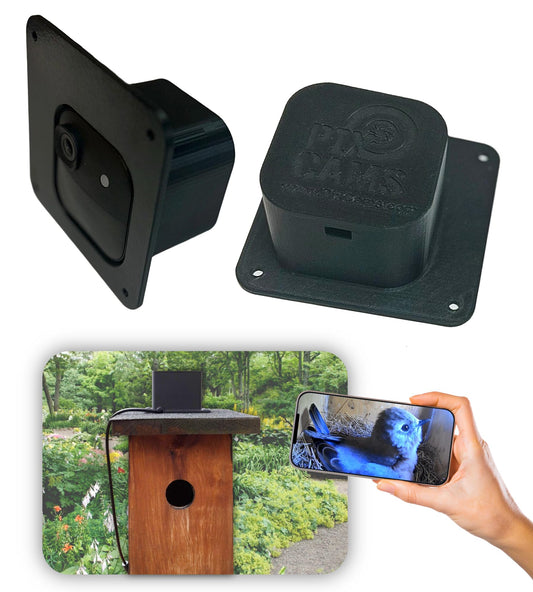 NestView™ Blink Camera Enclosure: Attach a Blink Camera on Birdhouse, Squirrel House, Owl, Nest, or Roost Box for Smart Wildlife Viewing (Flat Mount)