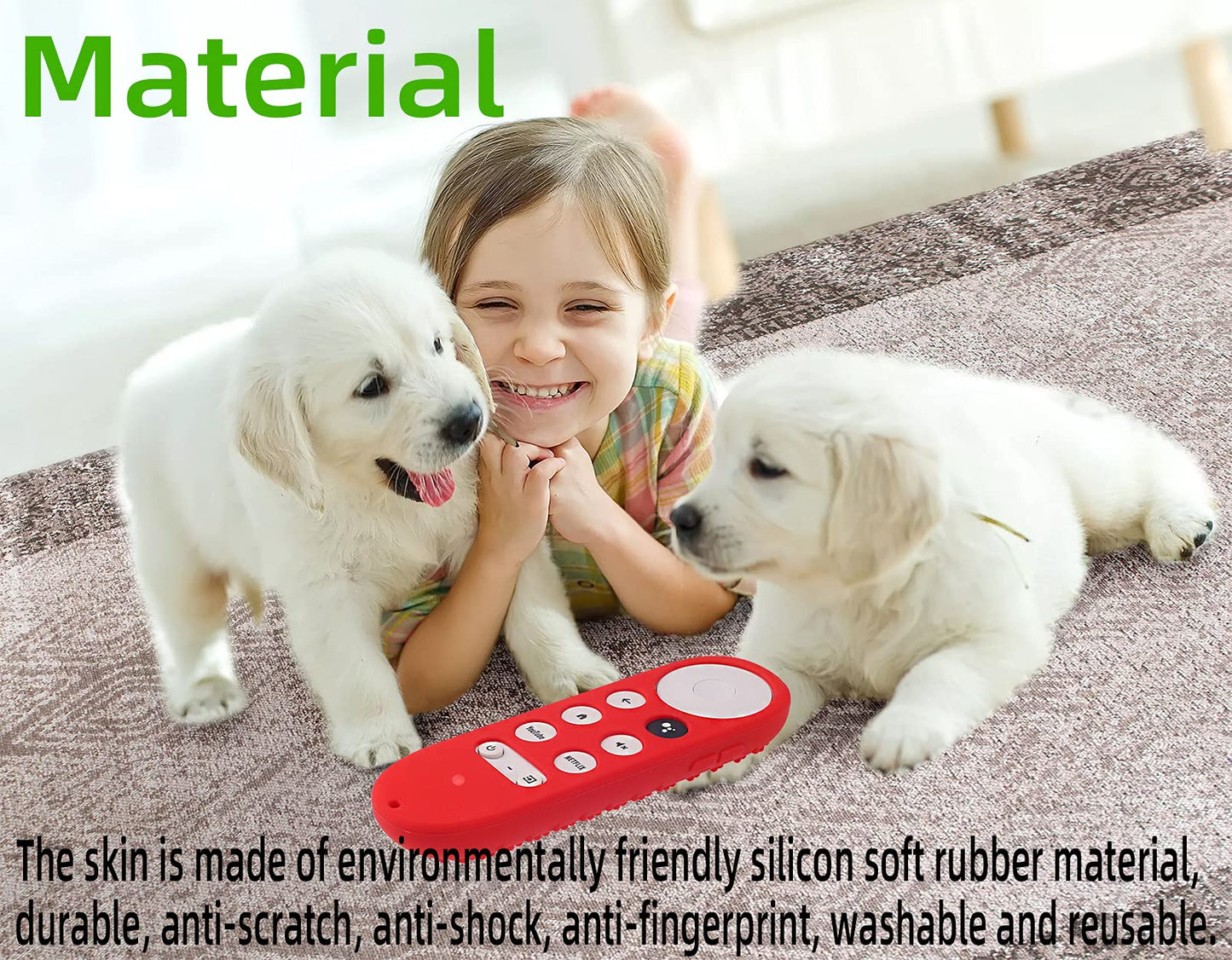 Silicone Case for Chromecast with Google TV 2020 Voice Remote Protective Cover for 2020 Chromecast Voice Remote (Pink)