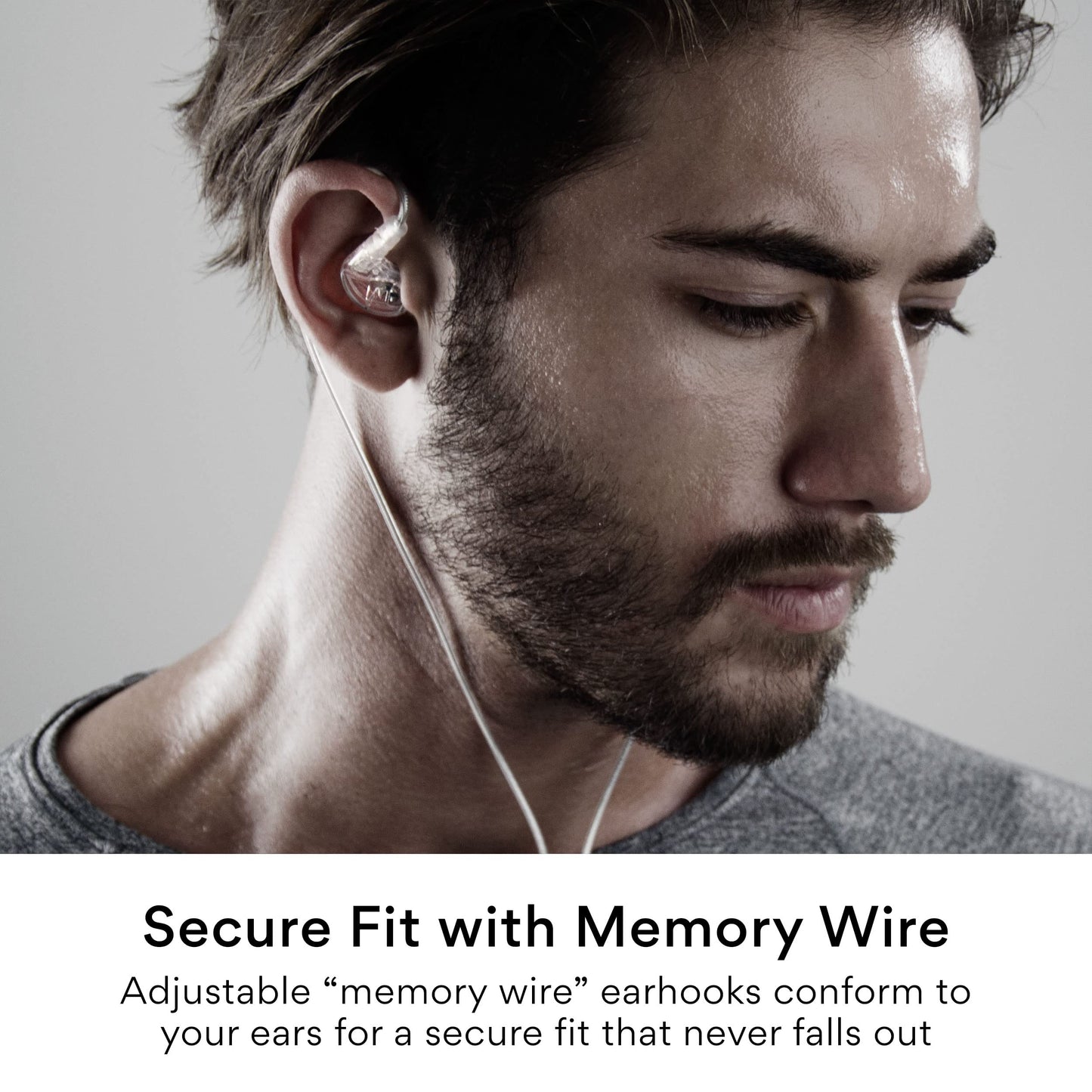 MEE Audio M6 Sport Wired Earbuds, in Ear Headphones, 3-Button Remote, Sweatproof Earphones for Running/Gym/Workouts with Memory Wire Earhooks, Headset