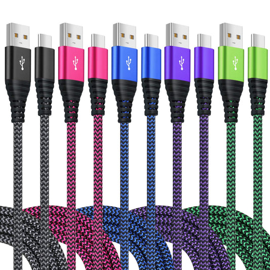 Costyle USB C Cable, 5 Pack 10ft Type C to A Male Charger Cable Braided Fast Charging Phone Charger Cord for Samsung Galaxy S20 S10e S9 S8 Note 10 A13