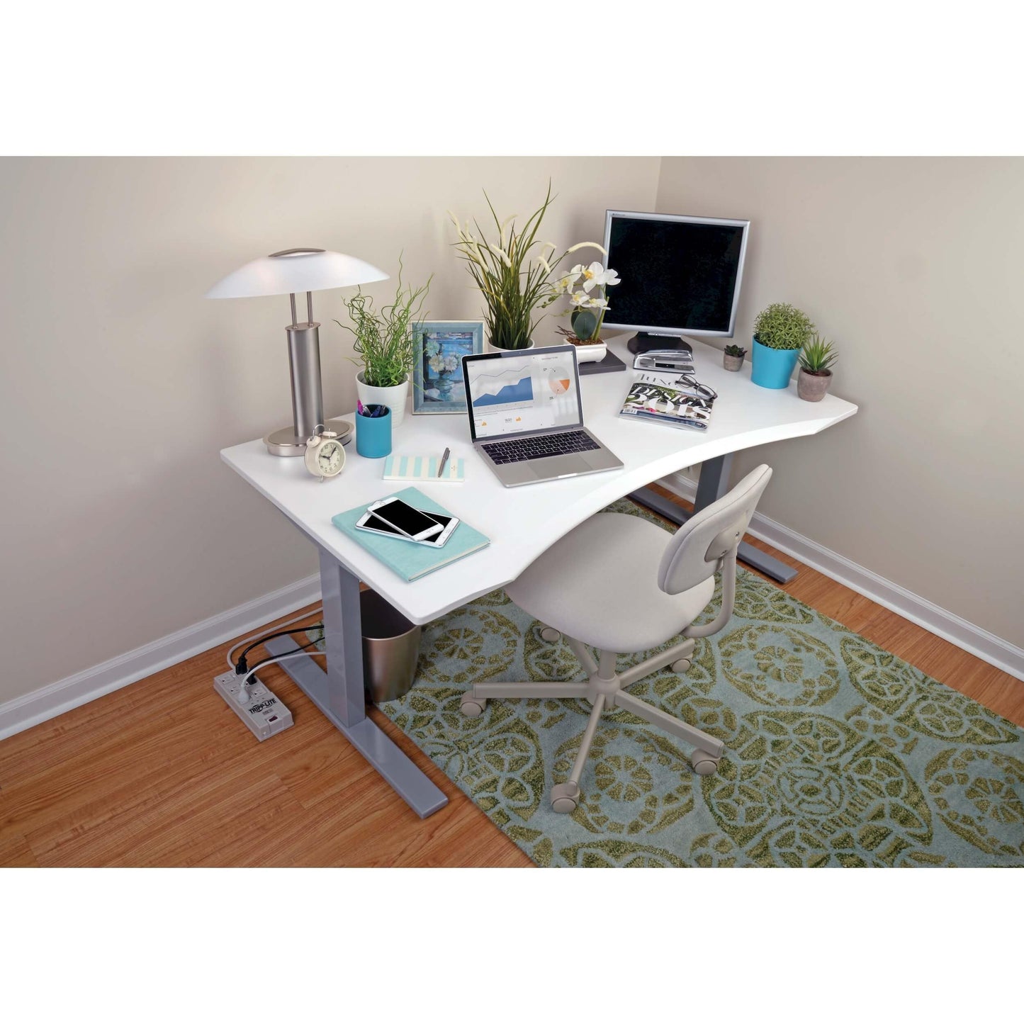 Tripp Lite 6 Outlet Surge Protector Power Strip, 6ft Cord, Right-Angle Plug, & $50,000 Insurance (TR-6) Grey