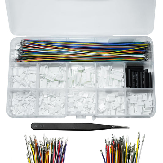Kuosbiu JST MX 1.25MM Connector Kit,2/3/4/5/6/7/8/9/10 Pin Male and Female Micro Wire Connectors Kit with 28AWG Premium Pre-Crimped Cables