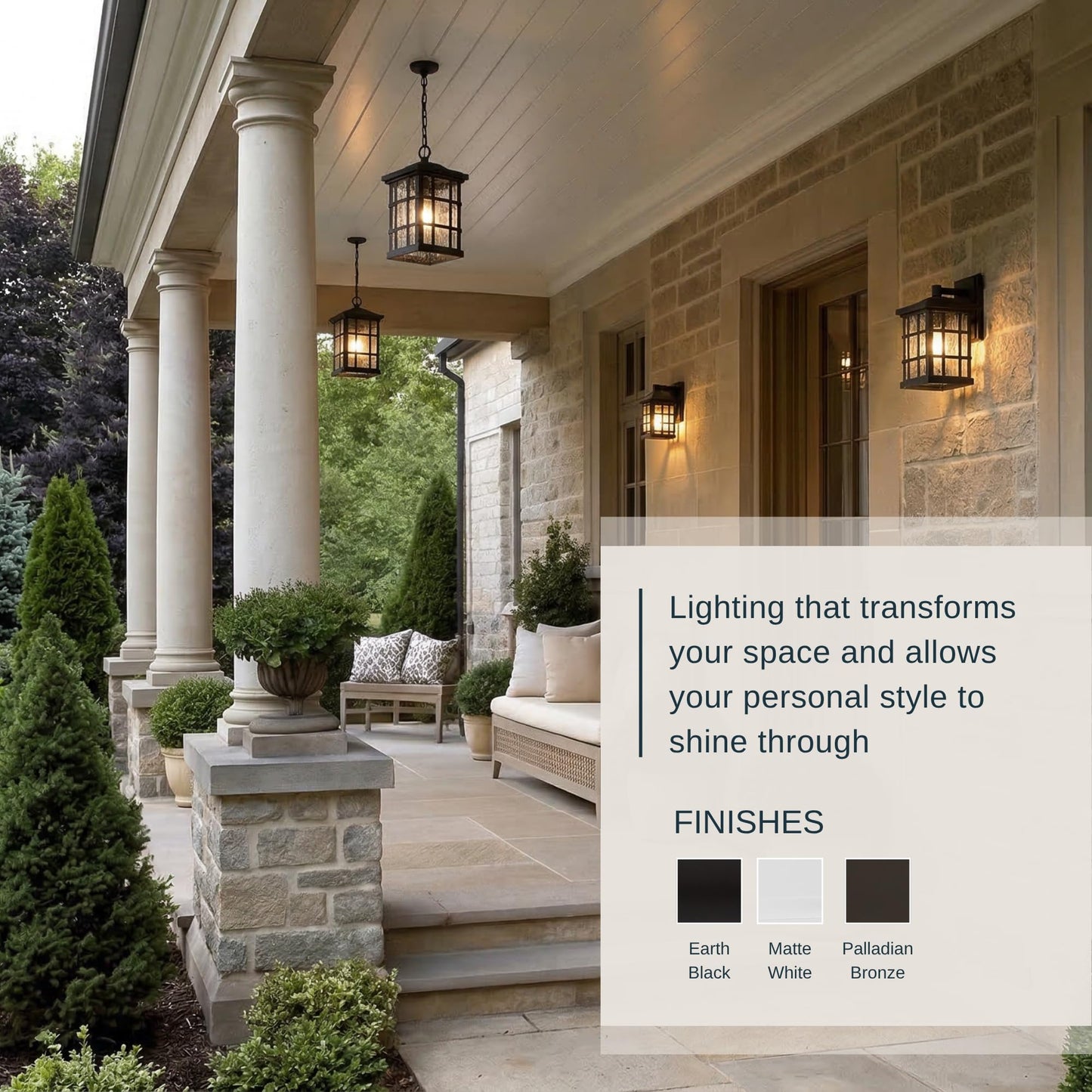 Quoizel Stonington 10.5" Mission-Style Wall Lantern, 1-Light, Palladian Bronze Coastal Armour, Clear Water Glass, ETL Wet Rated