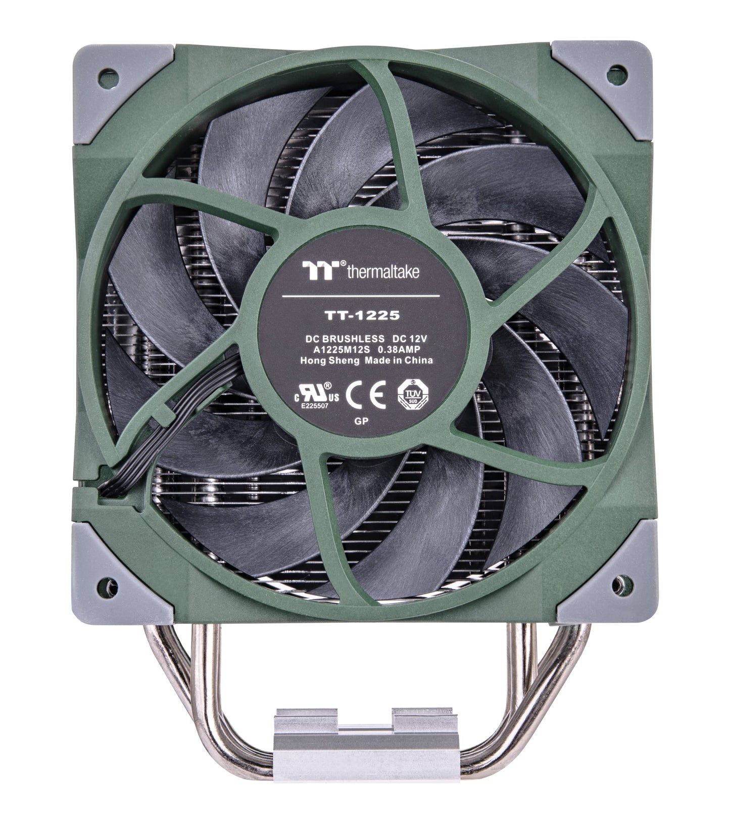 Thermaltake TOUGHAIR 510 180W TDP CPU Cooler Racing Green, Intel/AMD Socket (LGA 1700/1200), Dual 120mm 2000RPM High Static Pressure PWM Fan with High