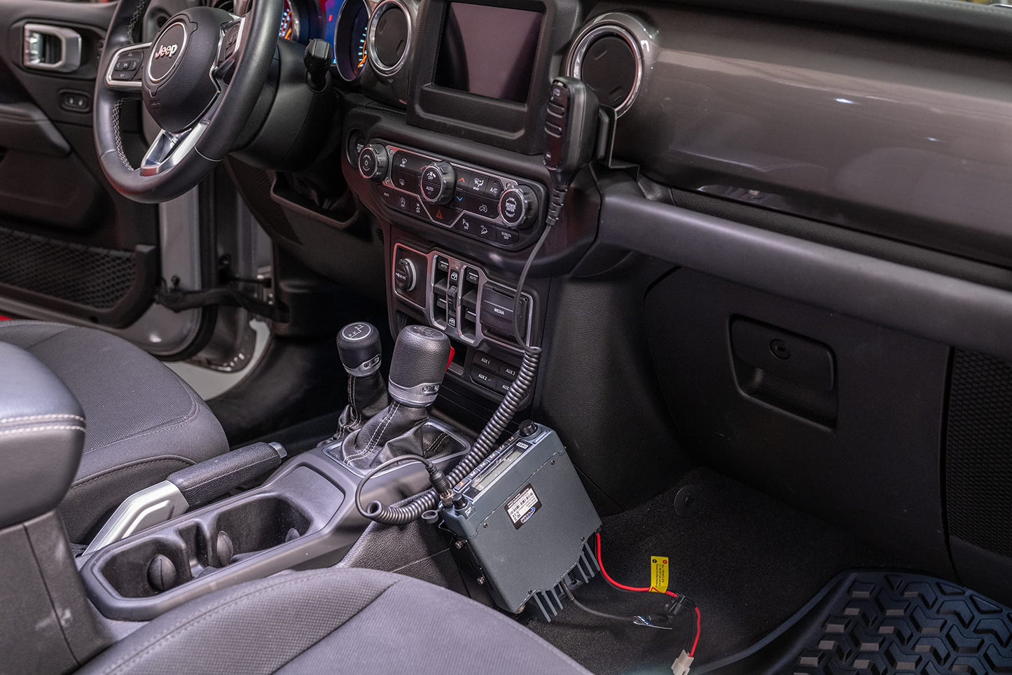 Rugged Ridge Race Radio Mount for Jeep Wrangler JL | Steel, Black | 13551.06 | Fits 2018-2025 Jeep Wrangler JL