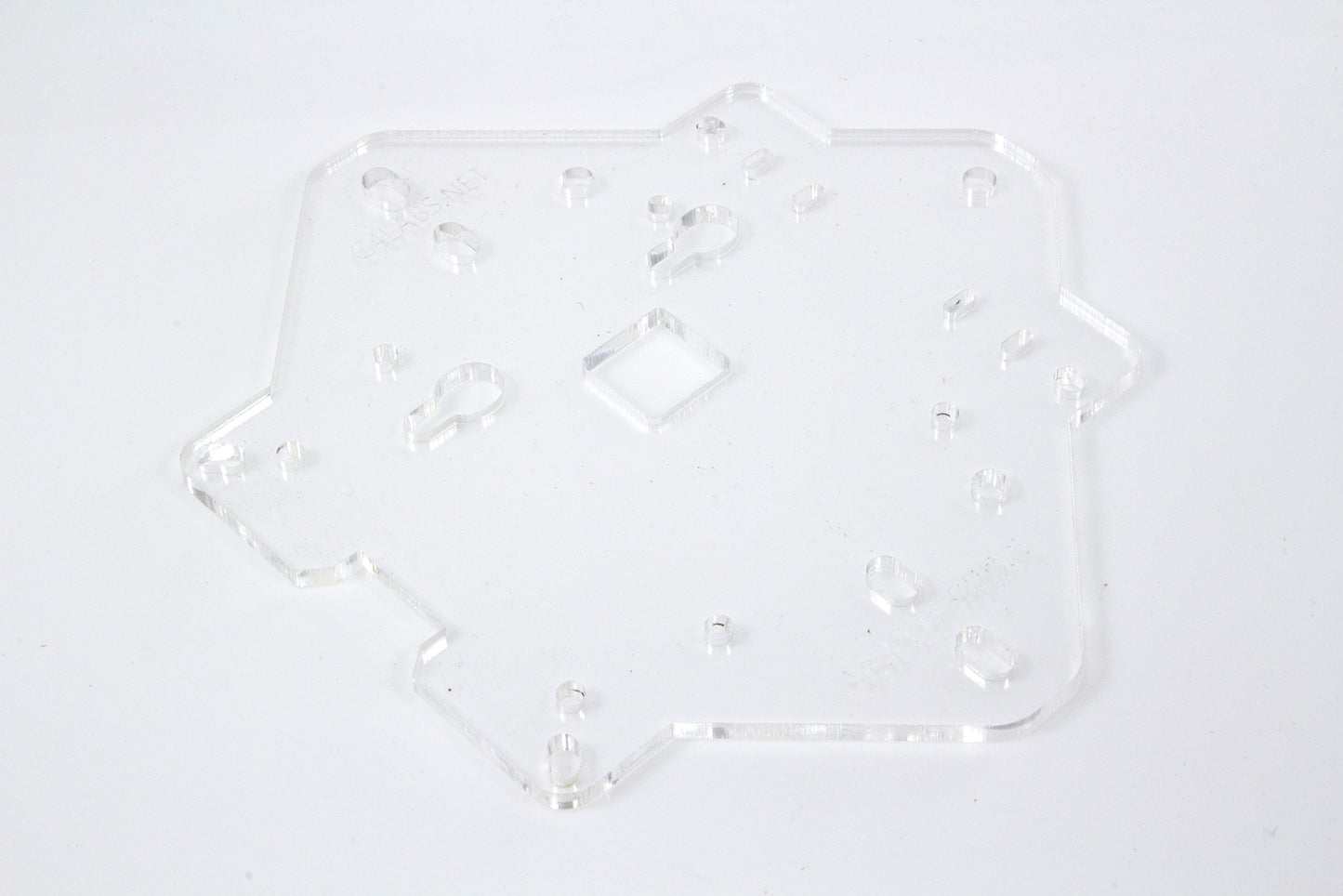 C4Labs Zebra VESA Mounting Plate - Acrylic - For Raspberry Pi 4B, 3B+, 3, Pi 2, B+, A+ - Clear