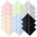 18 Pack Microfiber Cleaning Cloths (7" x 6") Multicolor Glasses Cleaning Cloth for Eyeglasses, Camera Lens, Cell Phones, Laptops, LCD TV Screens