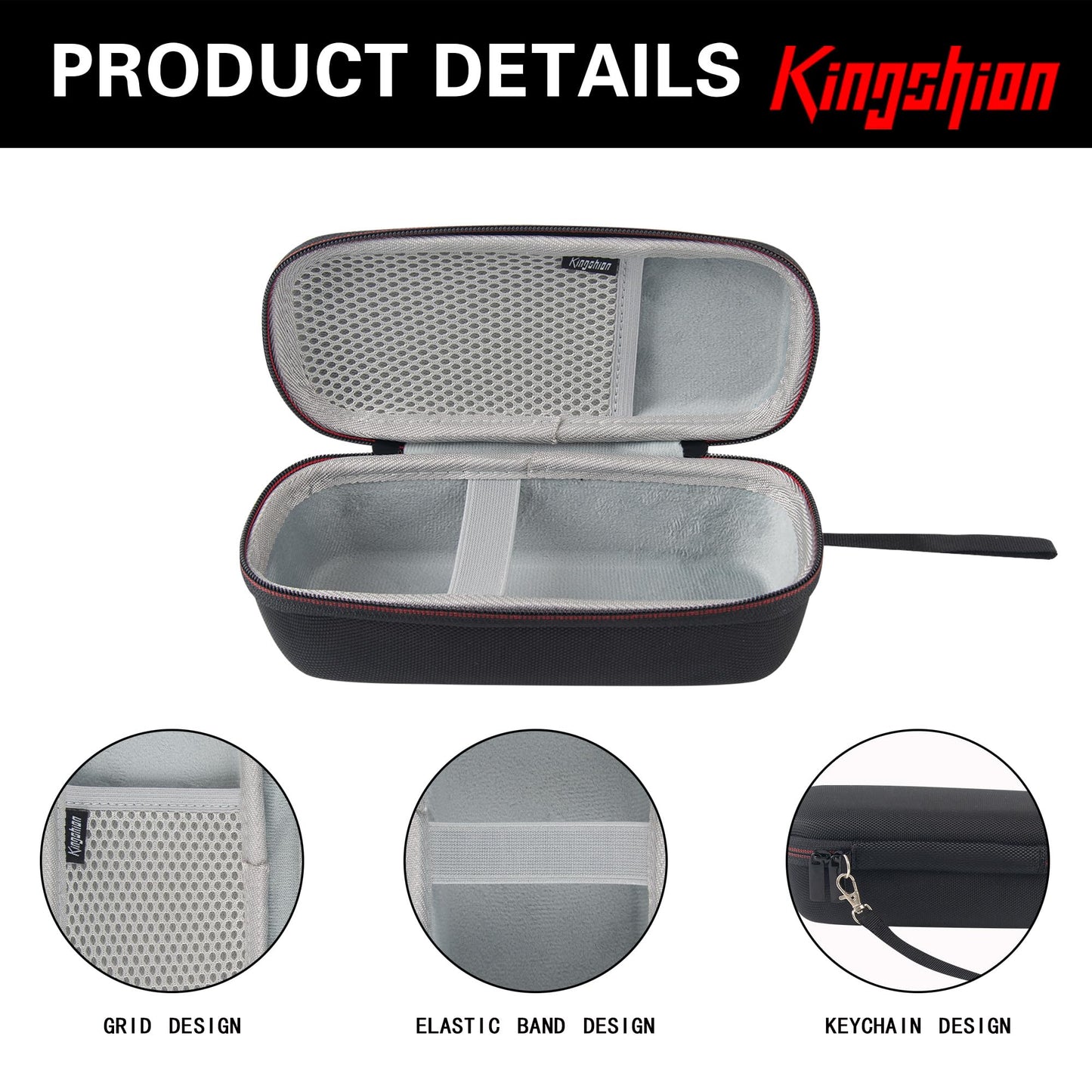 Hard EVA Carrying Case Compatible with Anker Soundcore 2/3 Bluetooth Speaker, Shockproof Storage Bag with Mesh Pocket for Accessories (Black)