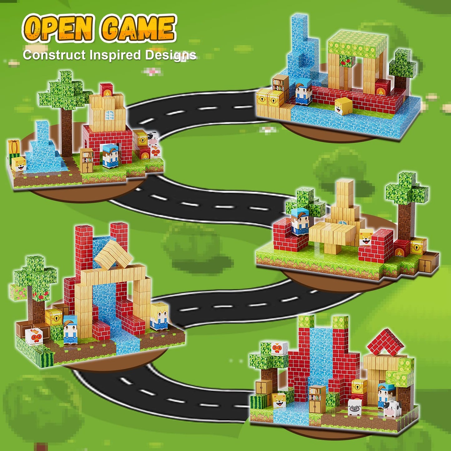 Fitrobust 200pcs Magnetic Building Blocks – STEM Magnet Cubes & Tiles Set for Kids Ages 3-10, Educational Toy, Birthday & Christmas Gift