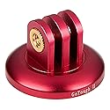 Fotodiox GoTough Red Tripod Adapter Version 2 - Metal 1/4”-20 Tripod Adapter Compatible with GoPro HERO3, HERO3+, HERO4, HERO5, HERO6, HERO7 2-Prong