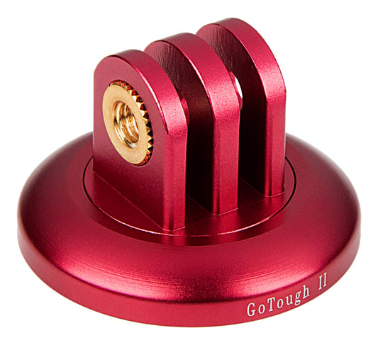 Fotodiox GoTough Red Tripod Adapter Version 2 - Metal 1/4”-20 Tripod Adapter Compatible with GoPro HERO3, HERO3+, HERO4, HERO5, HERO6, HERO7 2-Prong