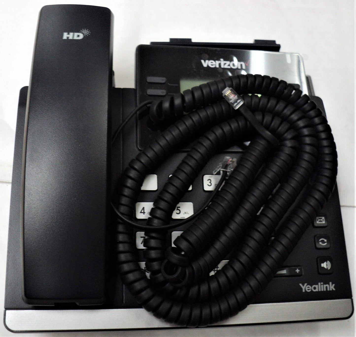 DIY-BizPhones 5-Pack Flat Black 25' Ft Long Handset Cords Compatible with Yealink IP Phone SIP T4 T4S T5 T5S Series T40P T41P T41S T42P T46G T48G T48S