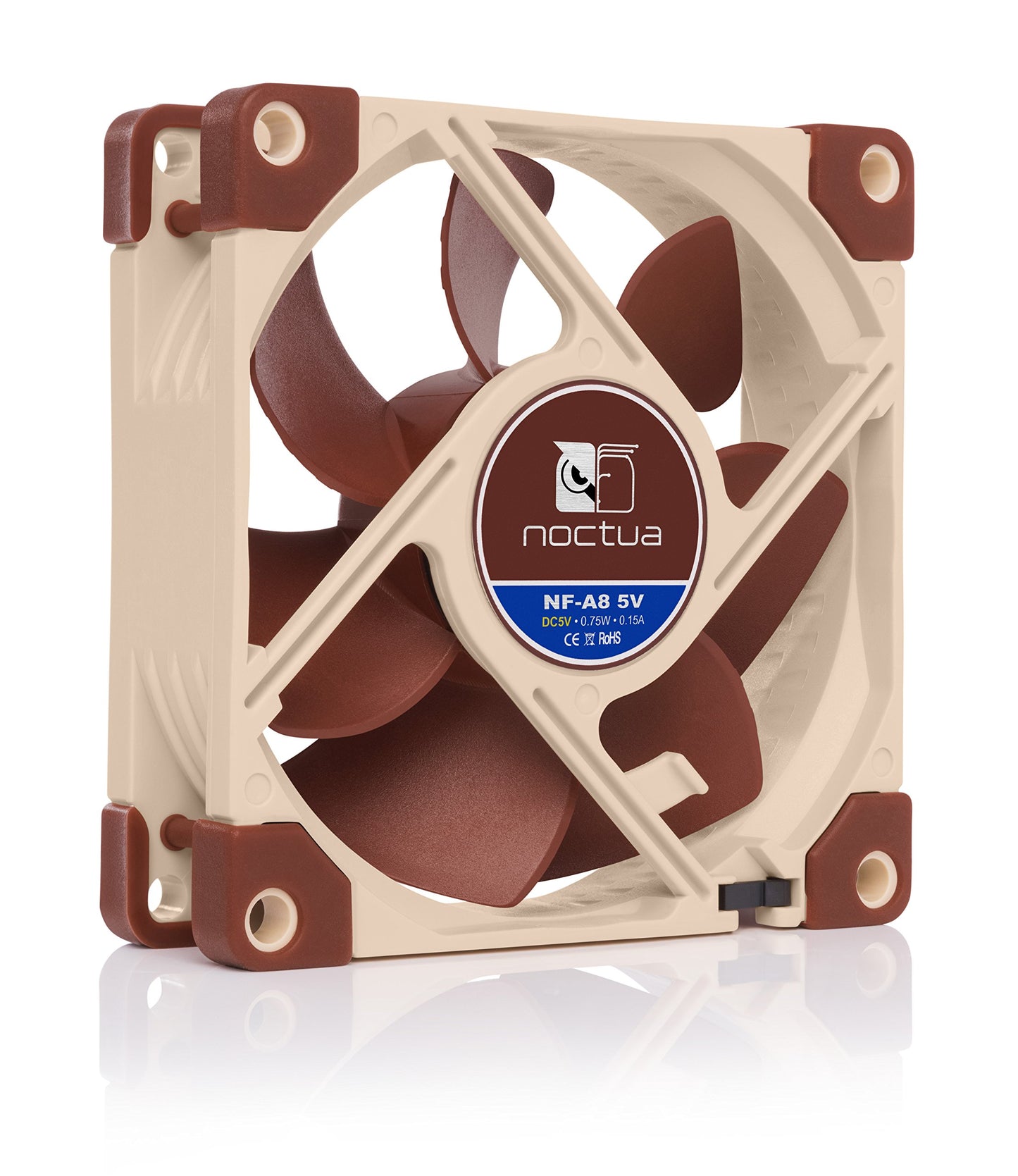 Noctua NF-A8 5V, Premium Quiet Fan with USB Power Adaptor Cable, 3-Pin, 5V Version (80mm, Brown)