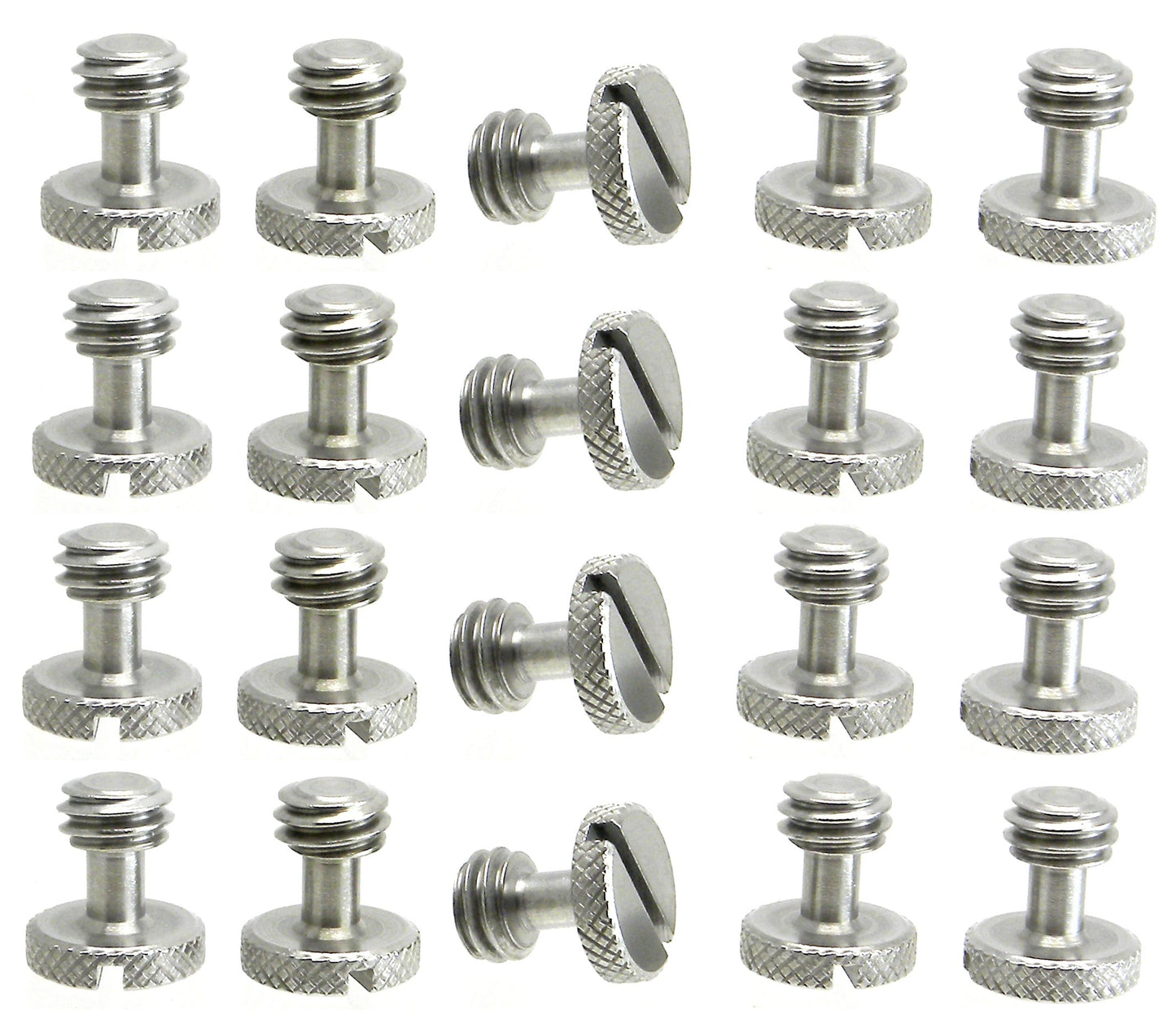 Steel Screws 3/8" Tripod Quick Release QR Plate Camera Flathead Slot Stainless SS Ideal for Manfrotto/Sachtler (20)