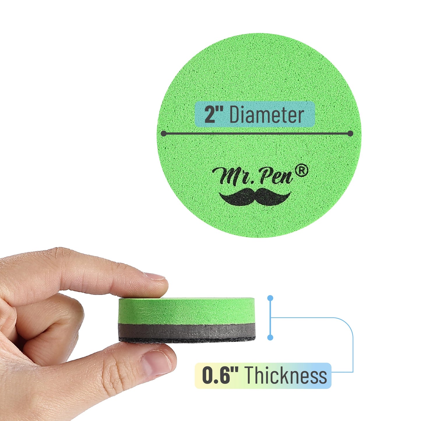 Mr. Pen- Round Magnetic Dry Erase Erasers, 24 Pack