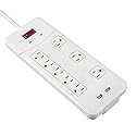 AblePower 8 Outlet Power Strip Surge Protector with 2 USB and transformer slots 3ft 15A 125V 900J