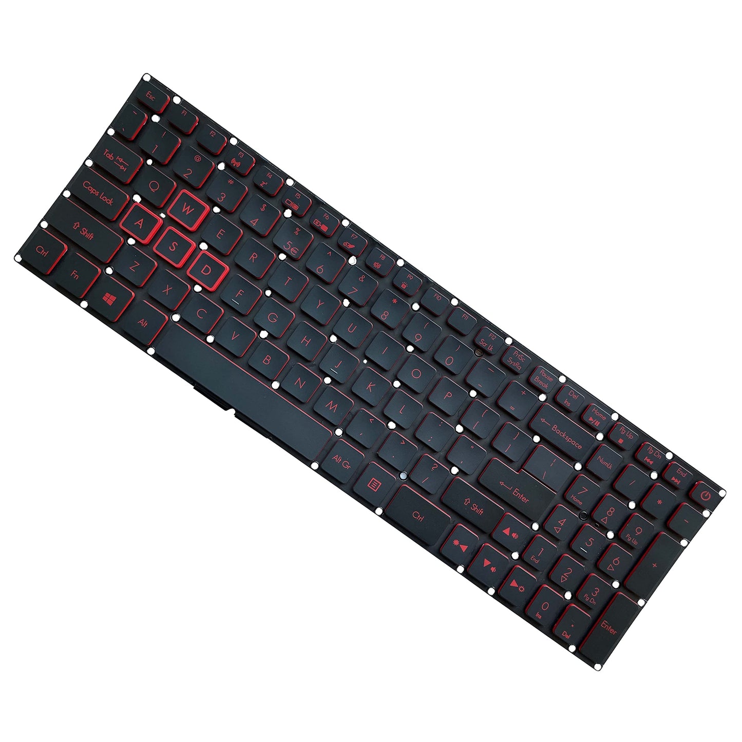 KB US Layout Notebook Keyboard for Acer Nitro 5 AN515 AN515-51 AN515-52 AN515-53 Series Laptop P/N: N17C1 N16C7 Series red Font, with Backlight,