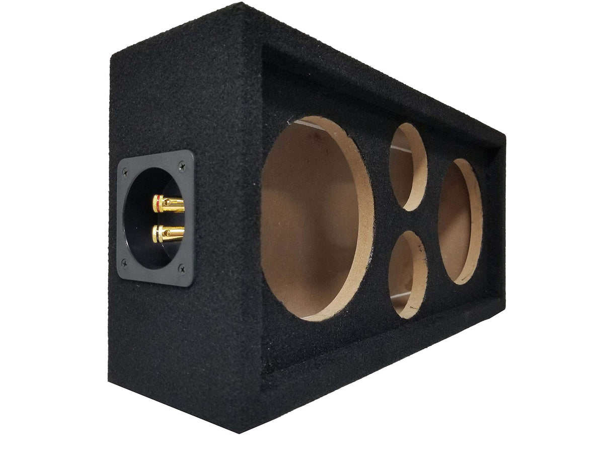 Bass Rockers Chuchero Outdoor Stereo Subwoofer Car Speaker Box - Pod - Enclosure Box Carpeted MDF fits 6" Midrange/Speakers - 1” inch Sub Box