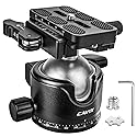CAVIX H-46F Lever Tripod Head, Low Gravity Metal Ball Head Camera Head, Panoramic Ball Head with 1/4" Arca Swiss Quick Release Plate for Tripod
