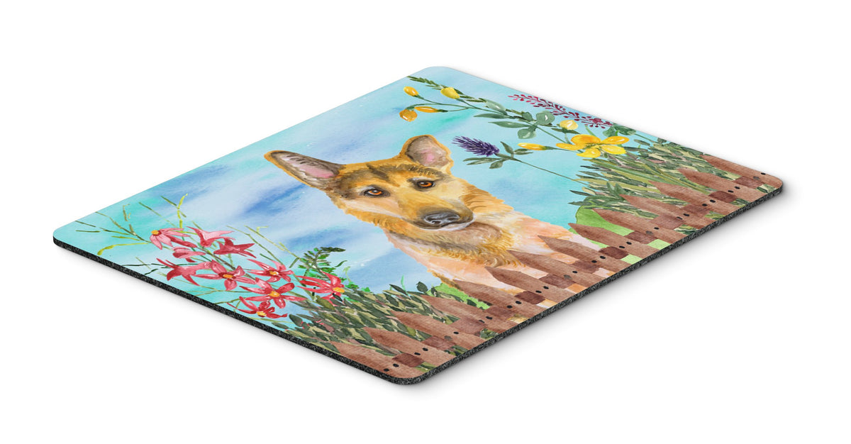 Caroline's Treasures CK1273MP German Shepherd #2 Spring Mouse Pad, Hot Pad or Trivet for Home Office Gaming Working Computers Laptop Mouse