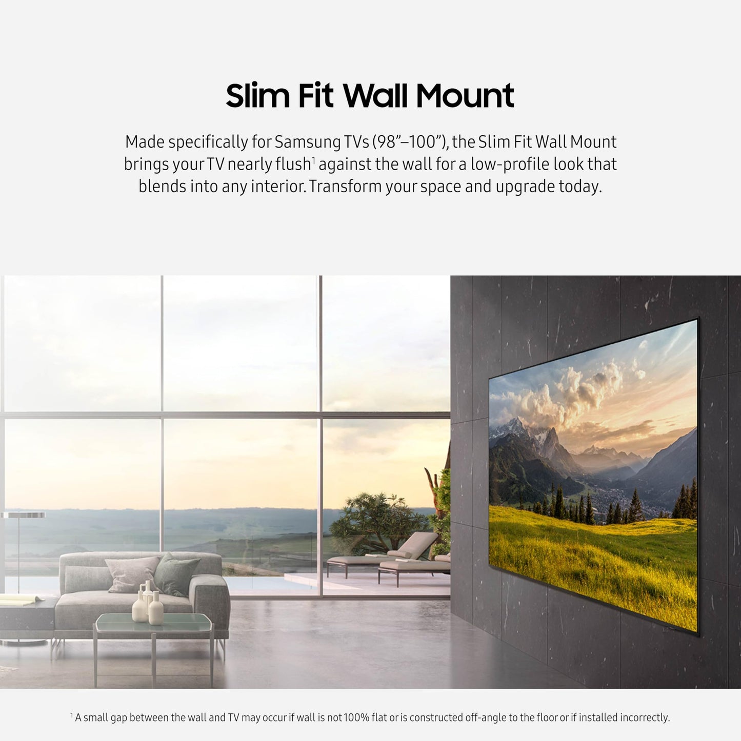 Samsung Slim Fit TV Wall Mount, Compatible w/ 98”- 100” Samsung TVs, Easy Installation, Blends with Any Interior, Minimalist Look, WMN-D90EB/ZA, 2025