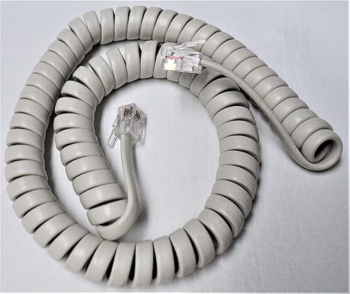 Off White 9 Ft Short Handset Cord Compatible with Panasonic Phone KX T7000 TS TSC Series T7020 T7030 T7050 T2335 T2355 T2365 TS105 TS108 TS208 TSC11